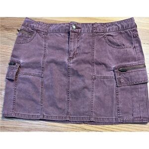Free people dusty Purple Cargo Mini Skirt 8